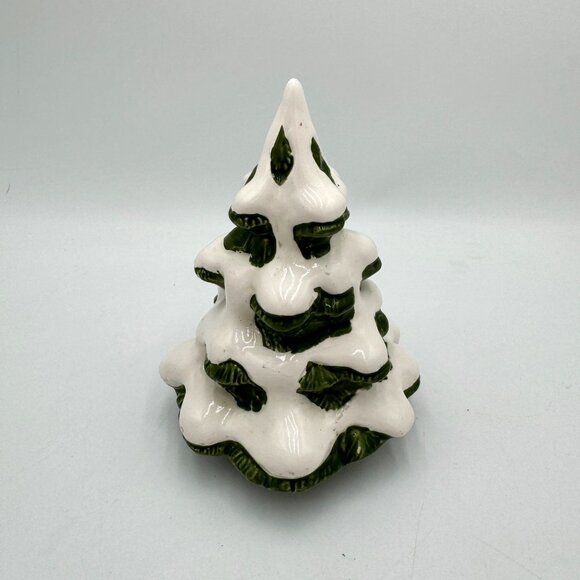 Vintage Fitz and Floyd Ceramic Christmas Tree 6" Japan Decor Tabletop chippy vin - Picture 1 of 8